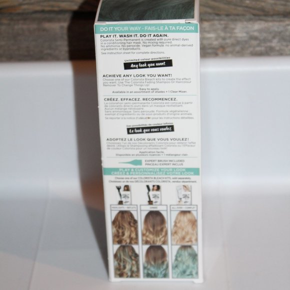 🍁5/$25🎃 L’Oréal Colorista Semi Permanent Hair Colour Aqua - Picture 2 of 5